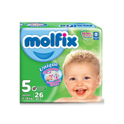 Molfix Diapers Junior No5 11-18 Kg 26 Pcs