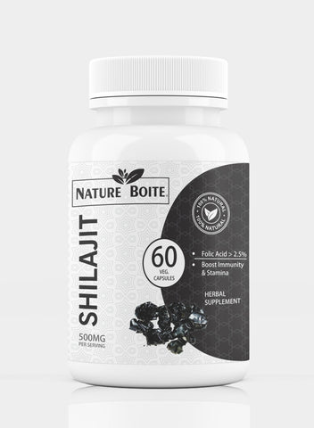 Shilajit Folic Acid 2.5% 500Mg 60 Veg Capsules
