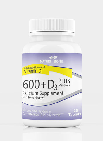 600 Plus D3 Plus Minerals Calcium 120 Tablets