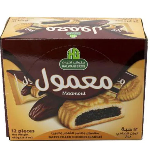 Halwani Bros Maamoul Dates Filled Cookies 12Pcs 480g