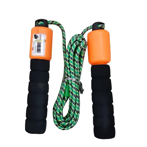 Skipping Rope Fine Quality With Counting Meter Orange Grip