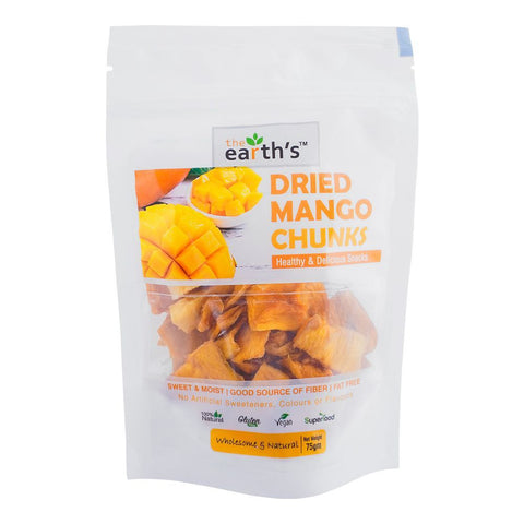The Earths Dried Mango Chunks 75g