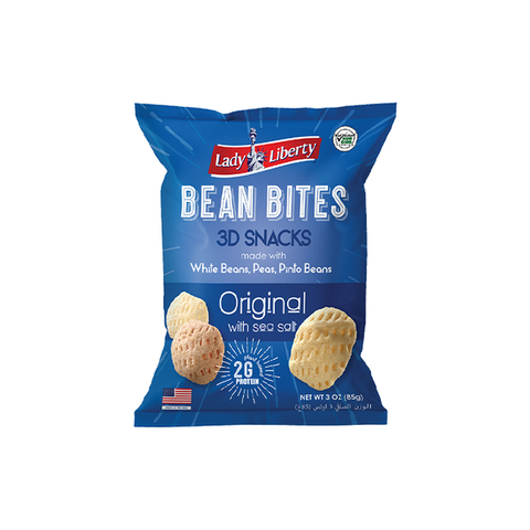 Lady Liberty Bean Bites 3D Snack Original Sea Salt 85g