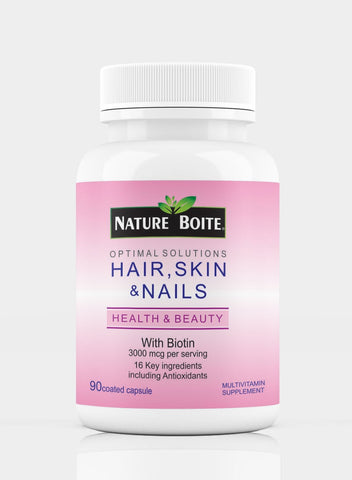 Optimal Solutions Hair Skin And Nails With Biotin 90 Capsules