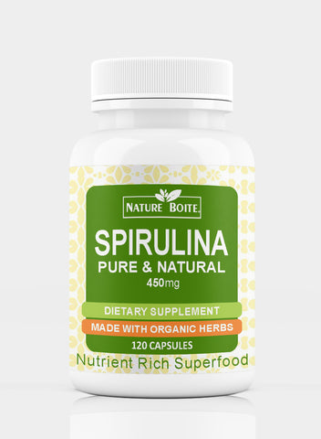 Spirulina Pure And Natural 450Mg 120 Capsules