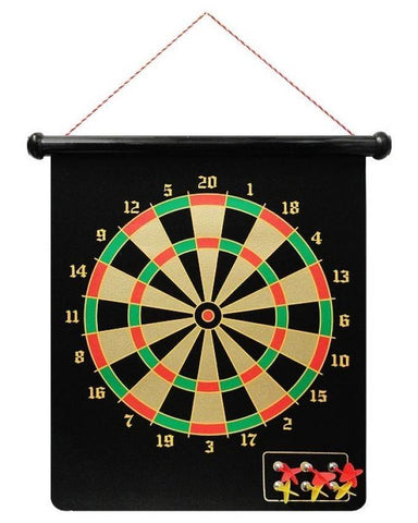 Foldable Magnetic Dartboard - Large - Black