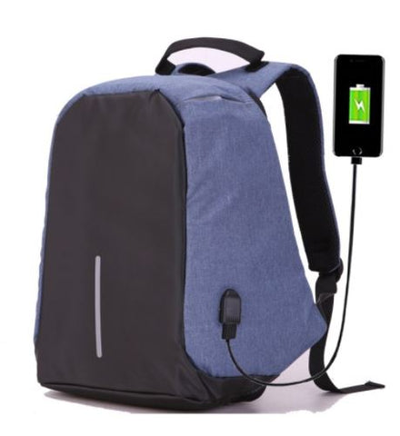 Unisex Magic Laptop Backpack with USB Port Blue (Unisex Bag)