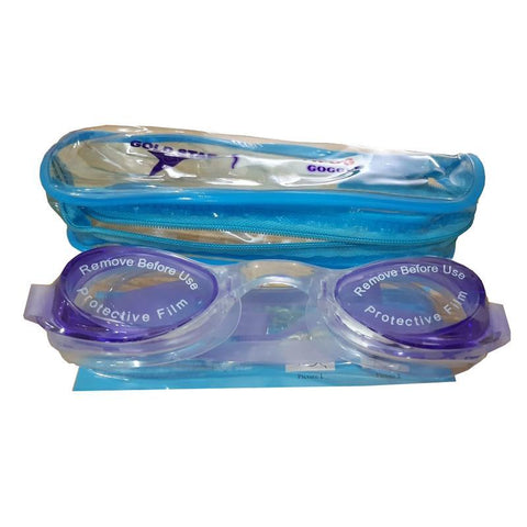 Swimming Goggles Anti Fog UV Protection Swim Goggle Sport Glasses Adult & Kids Purple