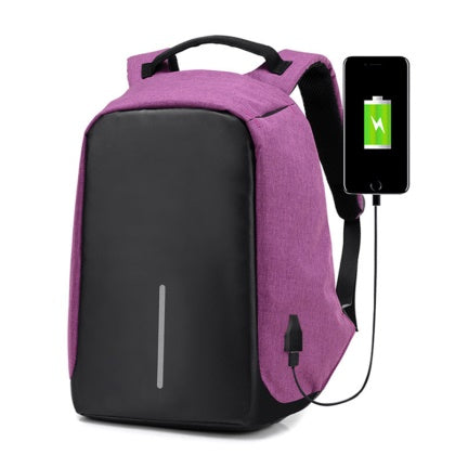 Unisex Magic Laptop Backpack with USB Port Purple (Unisex Bag)