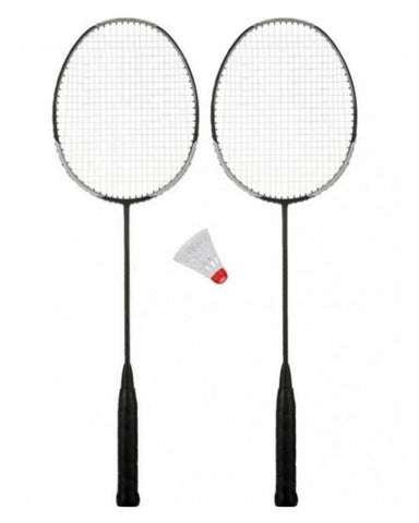 Racket With Plastic Shuttle - Black