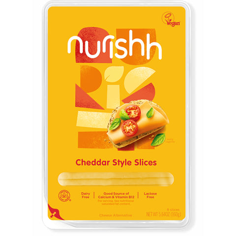 Vegan slices cheddar, Nurishh, 120 g