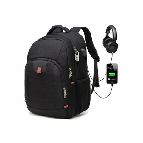 Unisex Magic Laptop Backpack with USB Port Black (Unisex Bag)