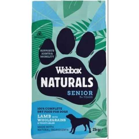 Webbox Natural Adult 7+ Year Lamb With Wholerains 2KG