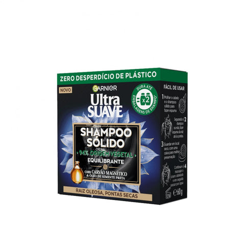 Garnier Ultimate Blends Magnetic Charcoal Solid Shampoo 60G
