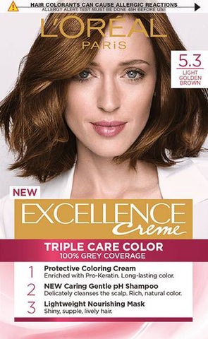 Loreal Exc Hair Color Light Golden Brown 5.3
