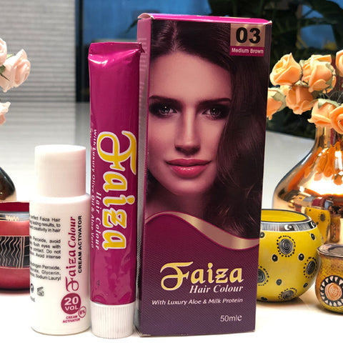Faiza Hair Colour 03 Medium Brown
